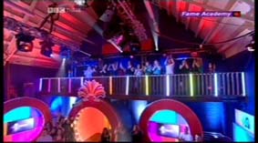 Comic Relief Does Fame Academy studio set