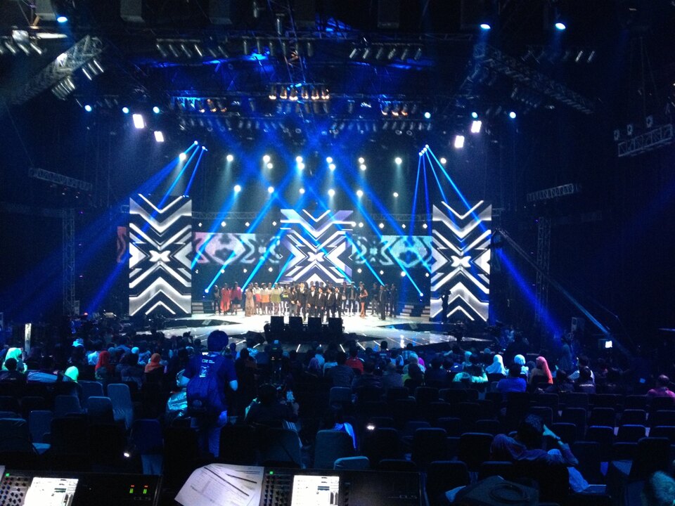 X Factor Indonesia stage in Jakarta